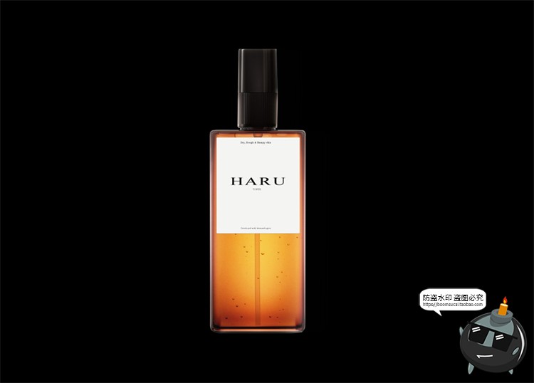 图片[3]-香水美妆爽肤水化妆品方形产品外观玻璃瓶样机展示PSD模板PS素材-设计猿