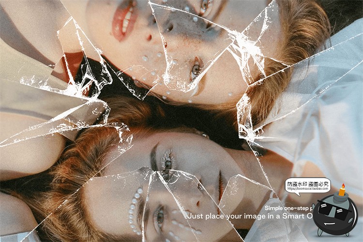 图片[4]-玻璃破碎碎片破损破洞折射视觉海报特效mockups样机PSD模版PS素材-设计猿