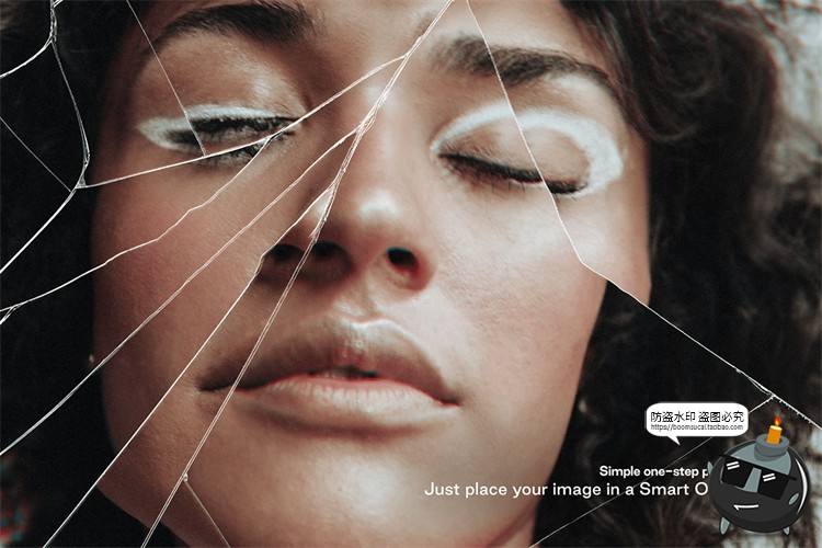 图片[6]-玻璃破碎碎片破损破洞折射视觉海报特效mockups样机PSD模版PS素材-设计猿