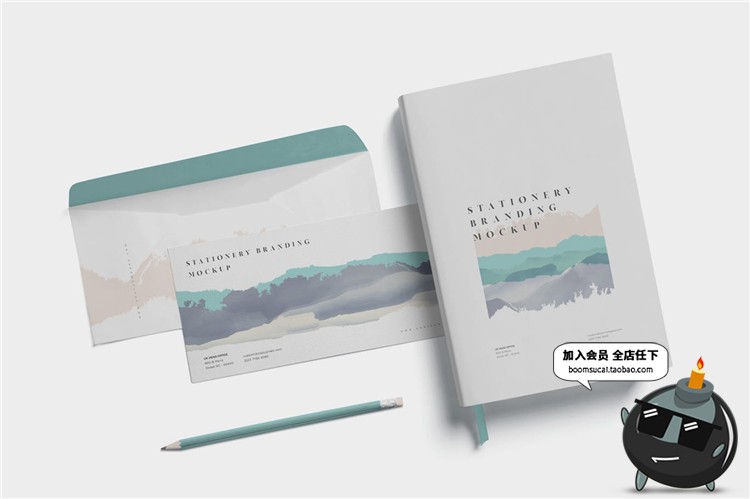 图片[7]-房地产文具品牌设计VI提案文创样机贴图展示模型PSD模板PS素材-设计猿