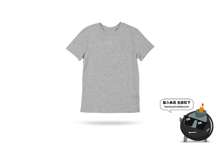 图片[5]-T恤短袖简约灰白宽松服装设计VI贴图样机展示PSD模板设计PS素材-设计猿