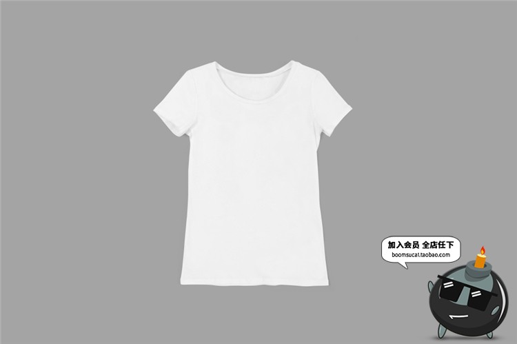 图片[8]-T恤短袖简约灰白宽松服装设计VI贴图样机展示PSD模板设计PS素材-设计猿
