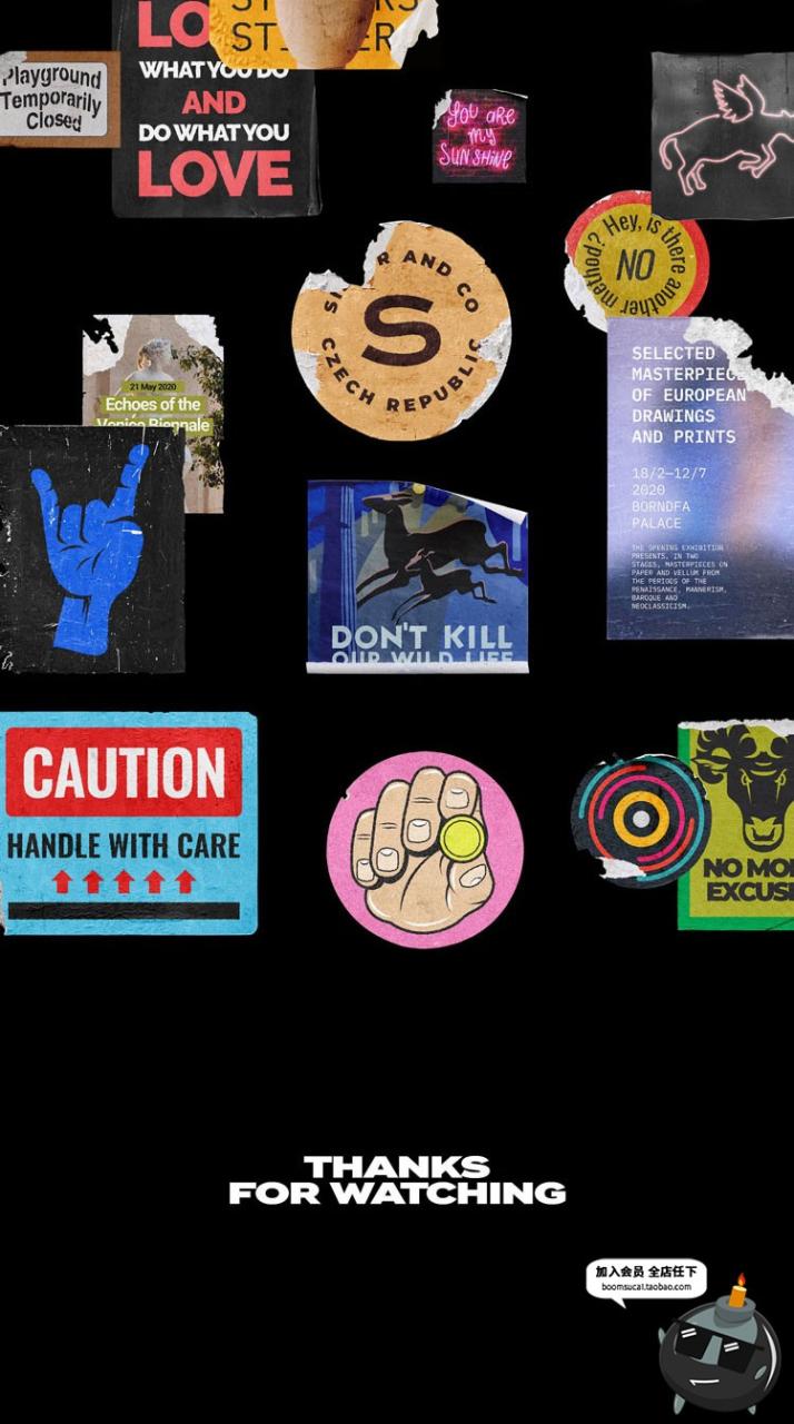 140款欧美潮流做旧复古褶皱撕裂不干胶贴纸标签PSD贴图样机PS素材-设计猿