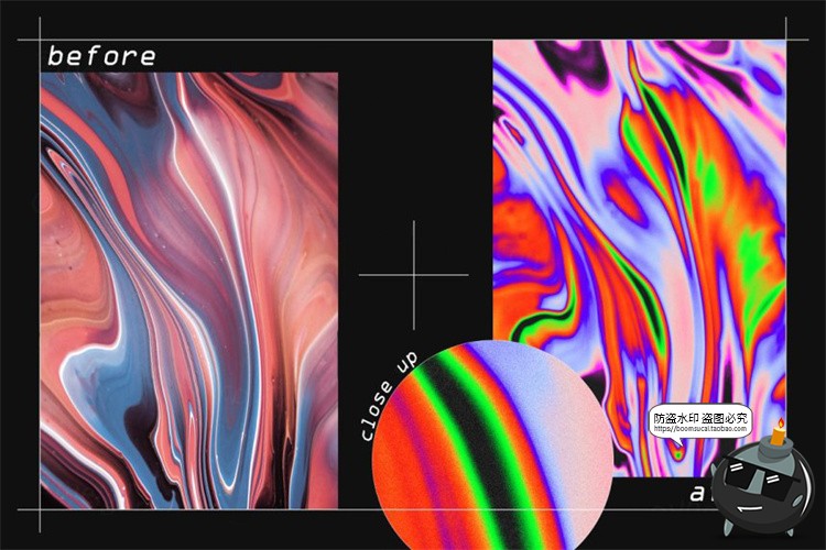 图片[4]-新复古未来酸性艺术迷幻全息渐变纹理效果生成样机PSD模板PS素材-设计猿