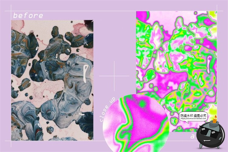 图片[5]-新复古未来酸性艺术迷幻全息渐变纹理效果生成样机PSD模板PS素材-设计猿