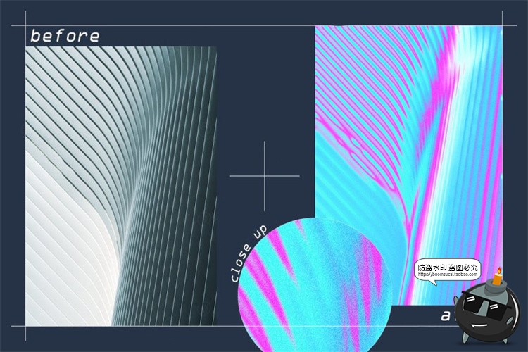图片[6]-新复古未来酸性艺术迷幻全息渐变纹理效果生成样机PSD模板PS素材-设计猿
