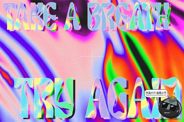 图片[8]-新复古未来酸性艺术迷幻全息渐变纹理效果生成样机PSD模板PS素材-设计猿