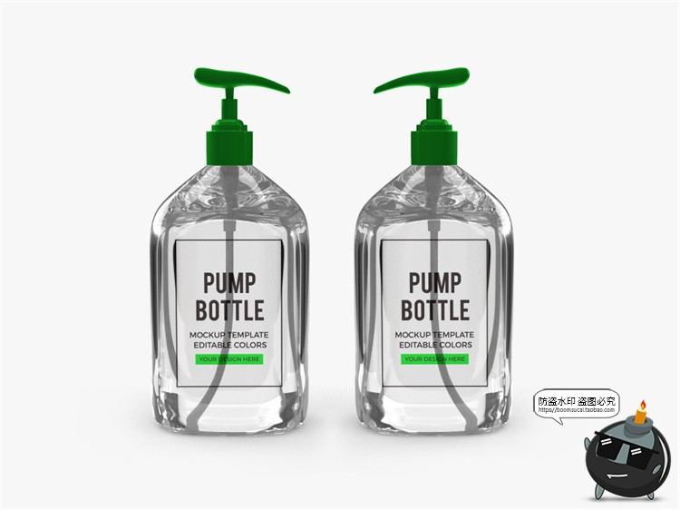 图片[10]-洗手液消毒液日化品按压瓶智能贴图模型mockups样机PSD模板PS素材-设计猿