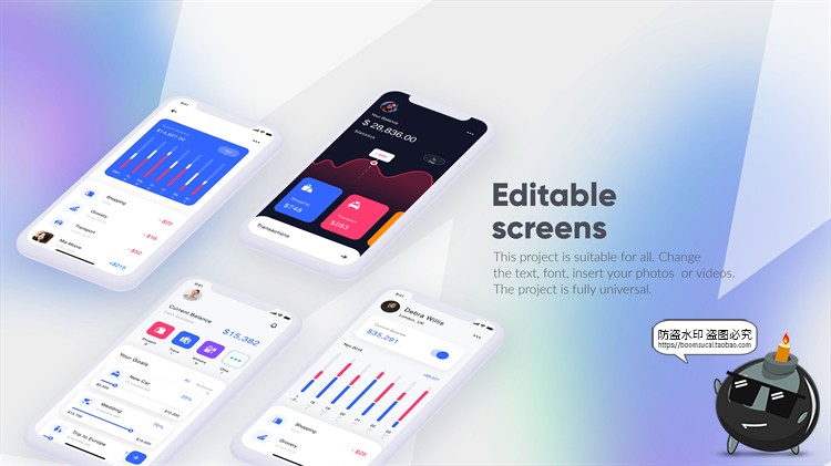 图片[4]-手机APP界面展示介绍排版演示样机UI作品集简历面试PSD模板素材-设计猿