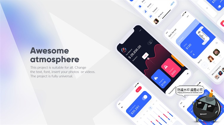 图片[6]-手机APP界面展示介绍排版演示样机UI作品集简历面试PSD模板素材-设计猿