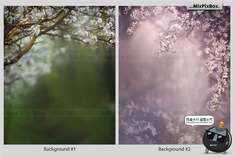 哥特风树林阴森景观花卉叶子背景后期合成修图场景JPG图片素材-设计猿