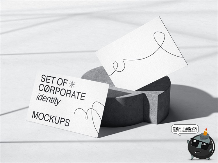 图片[5]-潮流简约名片书籍信封纸物料杯信纸文具Vi品牌样机PSD模板PS素材-设计猿