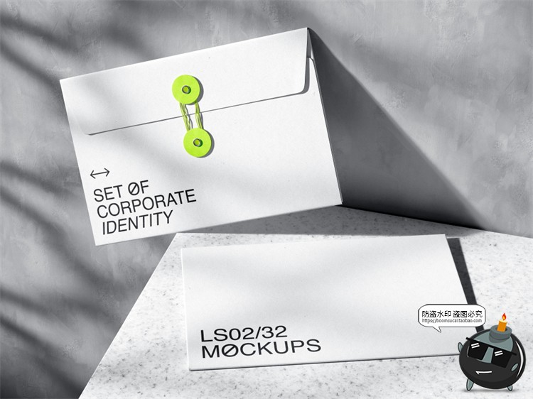 图片[7]-潮流简约名片书籍信封纸物料杯信纸文具Vi品牌样机PSD模板PS素材-设计猿