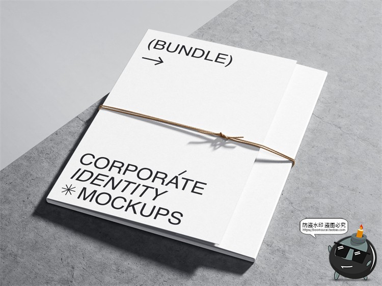 图片[15]-潮流简约名片书籍信封纸物料杯信纸文具Vi品牌样机PSD模板PS素材-设计猿