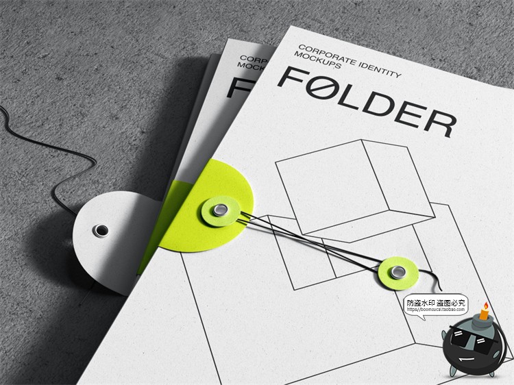 图片[17]-潮流简约名片书籍信封纸物料杯信纸文具Vi品牌样机PSD模板PS素材-设计猿