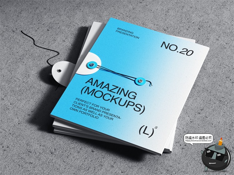 图片[19]-潮流简约名片书籍信封纸物料杯信纸文具Vi品牌样机PSD模板PS素材-设计猿