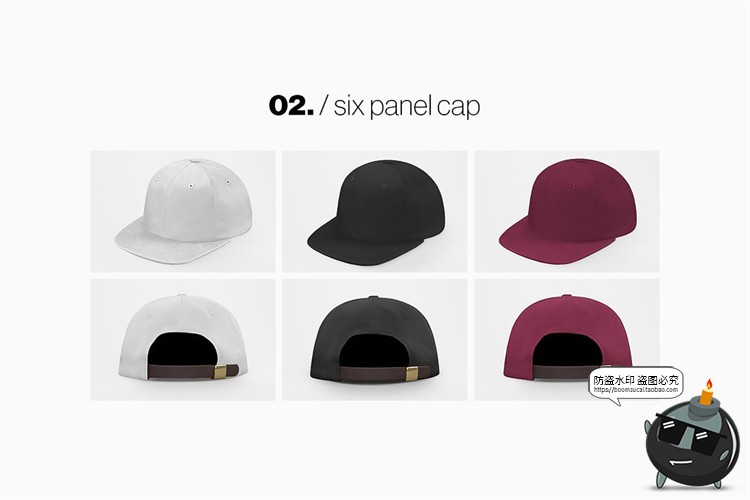 图片[8]-棒球帽帽子遮阳圆顶帽鸭舌帽贴图效果图展示vi样机PSD模板PS素材-设计猿