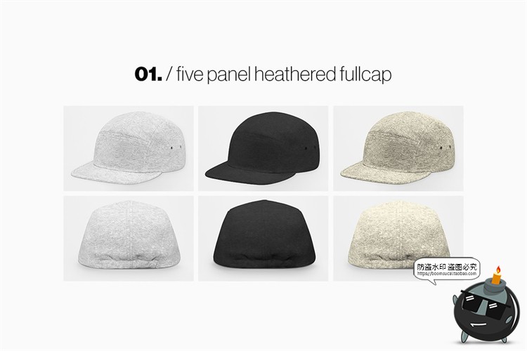 图片[9]-棒球帽帽子遮阳圆顶帽鸭舌帽贴图效果图展示vi样机PSD模板PS素材-设计猿