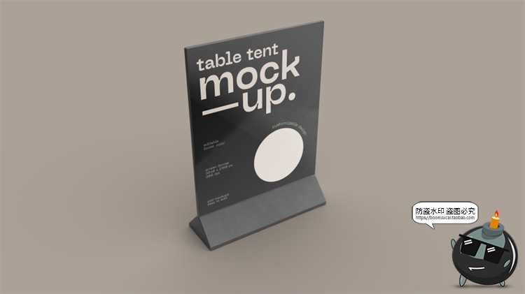 图片[5]-立式餐厅酒吧咖啡馆菜单传单桌牌桌面小广告牌样机PSD模板PS素材-设计猿