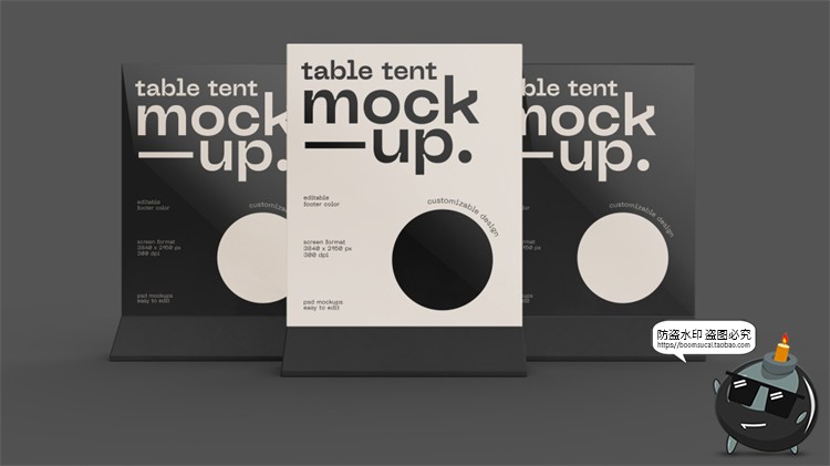 图片[8]-立式餐厅酒吧咖啡馆菜单传单桌牌桌面小广告牌样机PSD模板PS素材-设计猿
