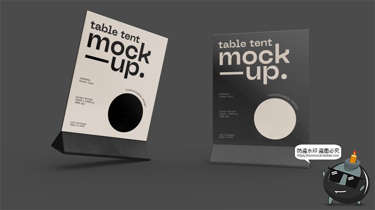 图片[10]-立式餐厅酒吧咖啡馆菜单传单桌牌桌面小广告牌样机PSD模板PS素材-设计猿