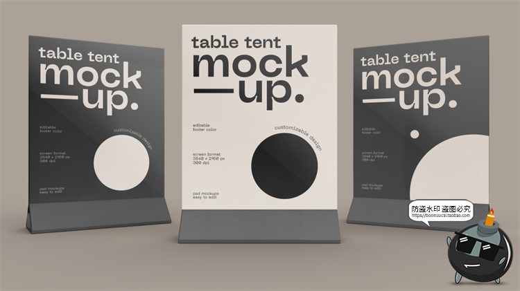 图片[14]-立式餐厅酒吧咖啡馆菜单传单桌牌桌面小广告牌样机PSD模板PS素材-设计猿