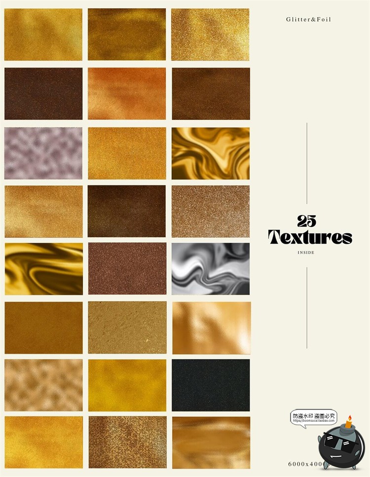图片[3]-金箔闪光纸颗粒噪点粗糙褶皱金属背景底纹材质肌理JPG图片素材-设计猿