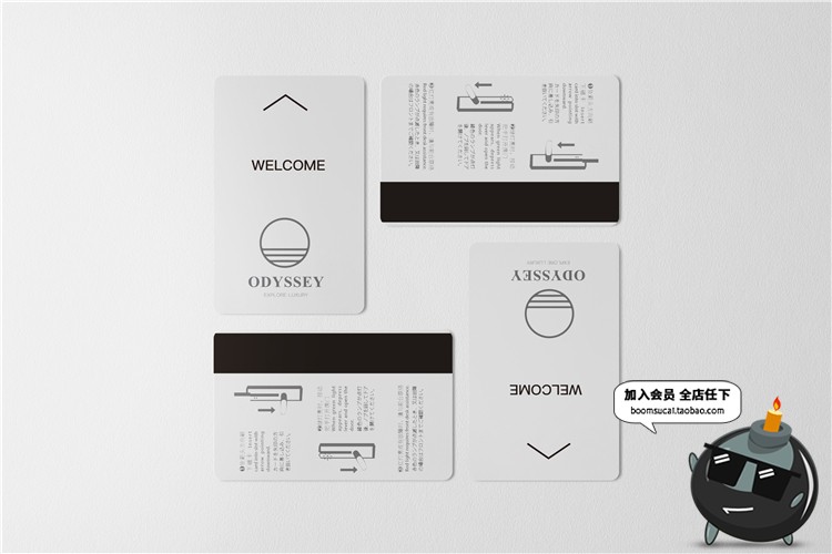 图片[9]-简约酒店床品清扫牌卫浴洗浴用品布草信封文具餐具VI样机PSD素材-设计猿