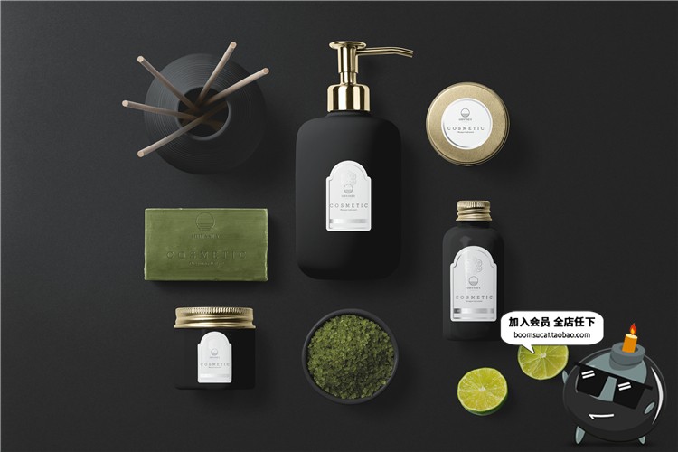 图片[14]-简约酒店床品清扫牌卫浴洗浴用品布草信封文具餐具VI样机PSD素材-设计猿