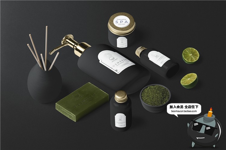 图片[15]-简约酒店床品清扫牌卫浴洗浴用品布草信封文具餐具VI样机PSD素材-设计猿