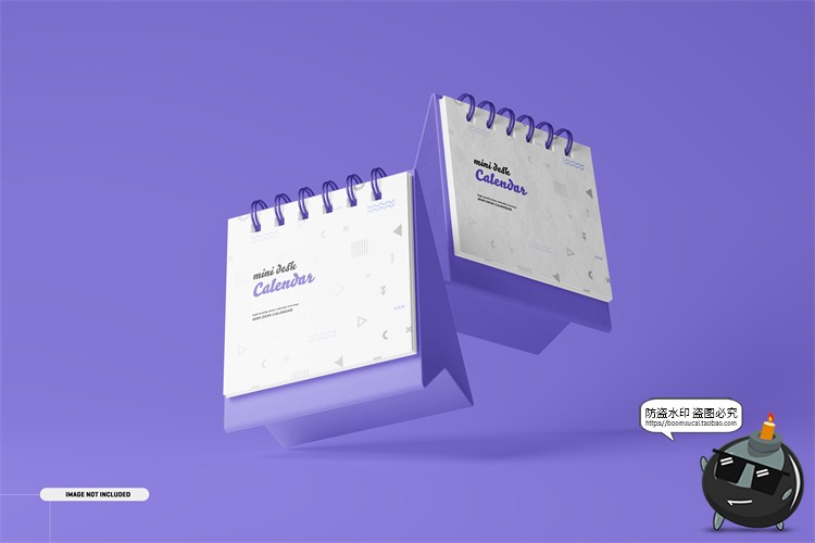 图片[1]-迷你桌面台历日历月历计划表日程表文创样机贴图PSD模板PS素材-设计猿