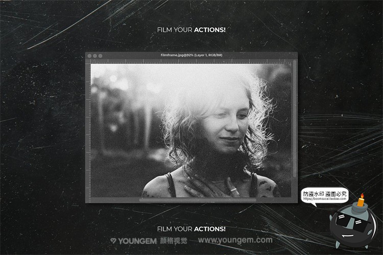 图片[9]-复古怀旧老照片胶卷电影胶片边框滤镜做旧贴图样机PSD模板PS素材-设计猿