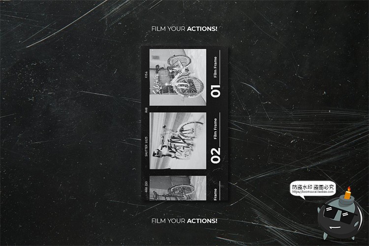 图片[13]-复古怀旧老照片胶卷电影胶片边框滤镜做旧贴图样机PSD模板PS素材-设计猿