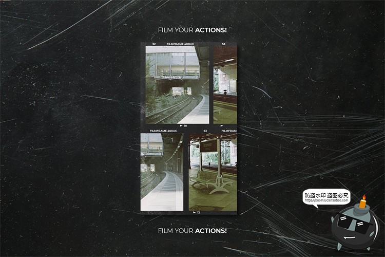 图片[22]-复古怀旧老照片胶卷电影胶片边框滤镜做旧贴图样机PSD模板PS素材-设计猿