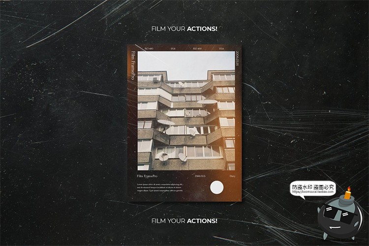 图片[25]-复古怀旧老照片胶卷电影胶片边框滤镜做旧贴图样机PSD模板PS素材-设计猿