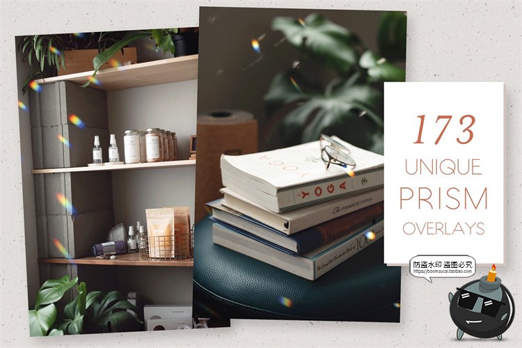 图片[3]-棱镜彩虹光效光斑散射唯美效果摄影后期合成叠加JPG黑底图片素材-设计猿