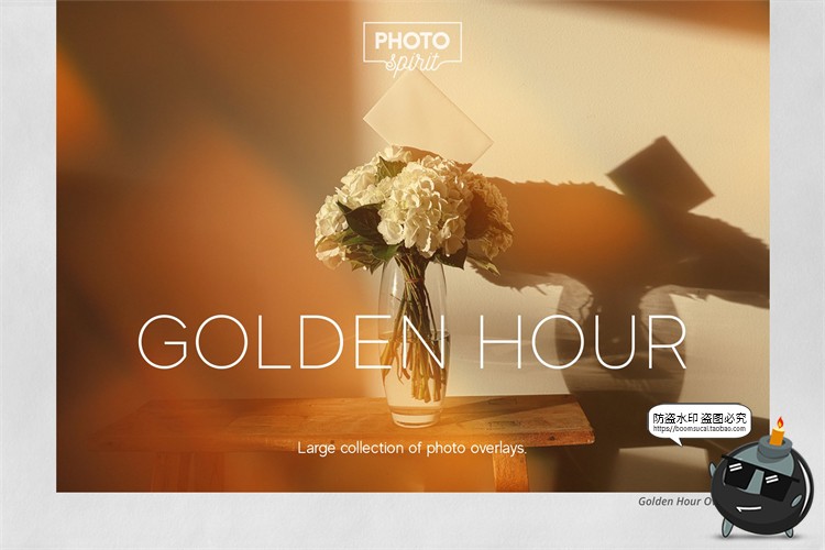 图片[1]-黄昏光效日出日落金光晕效果叠加层摄影后期合成JPG黑底图片素材-设计猿