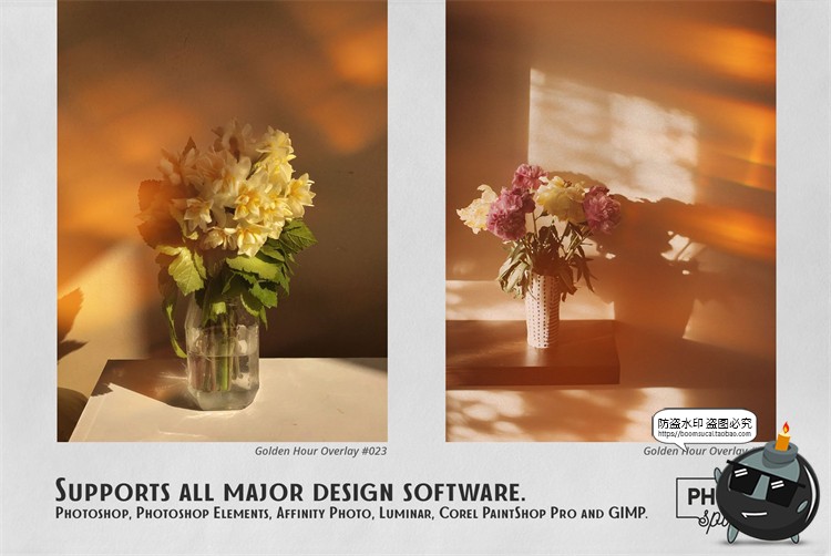 图片[5]-黄昏光效日出日落金光晕效果叠加层摄影后期合成JPG黑底图片素材-设计猿