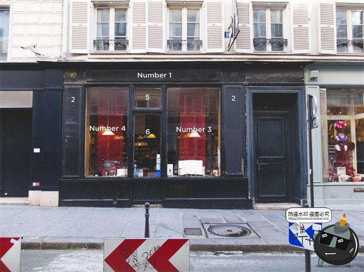 图片[2]-欧式街头复古商业店铺商店招牌玻璃门头门面店招样机PSD模板素材-设计猿