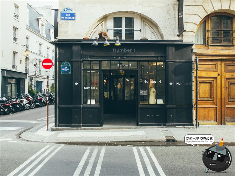 图片[13]-欧式街头复古商业店铺商店招牌玻璃门头门面店招样机PSD模板素材-设计猿