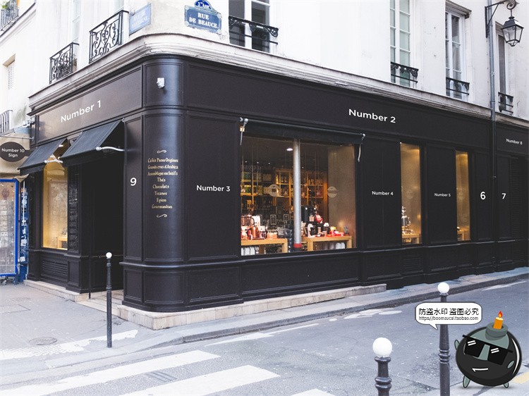 图片[15]-欧式街头复古商业店铺商店招牌玻璃门头门面店招样机PSD模板素材-设计猿