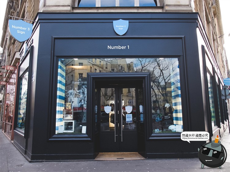 图片[19]-欧式街头复古商业店铺商店招牌玻璃门头门面店招样机PSD模板素材-设计猿