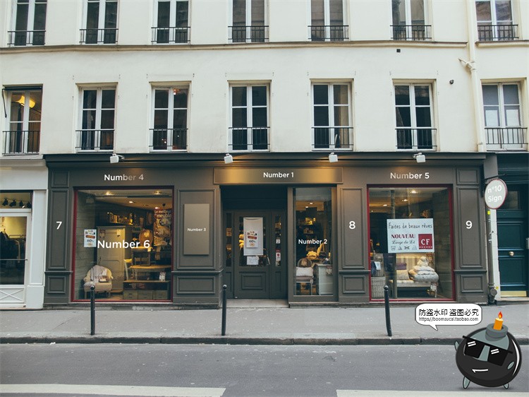 图片[23]-欧式街头复古商业店铺商店招牌玻璃门头门面店招样机PSD模板素材-设计猿