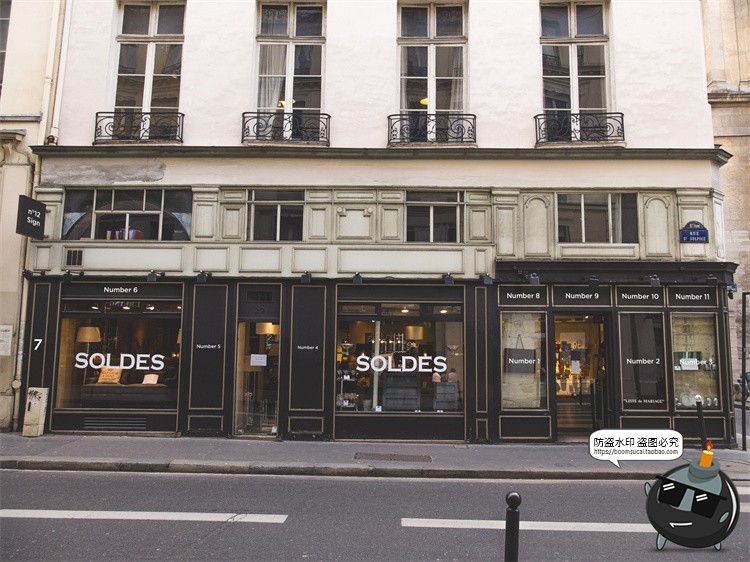 图片[26]-欧式街头复古商业店铺商店招牌玻璃门头门面店招样机PSD模板素材-设计猿