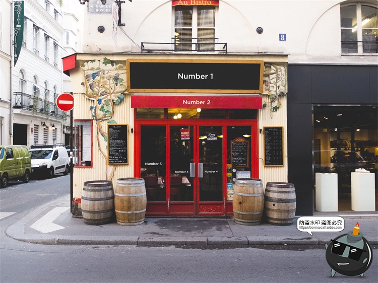 图片[32]-欧式街头复古商业店铺商店招牌玻璃门头门面店招样机PSD模板素材-设计猿