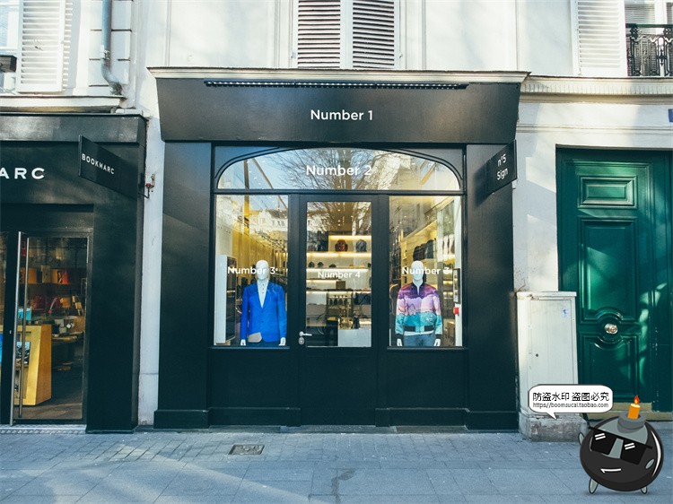 图片[34]-欧式街头复古商业店铺商店招牌玻璃门头门面店招样机PSD模板素材-设计猿