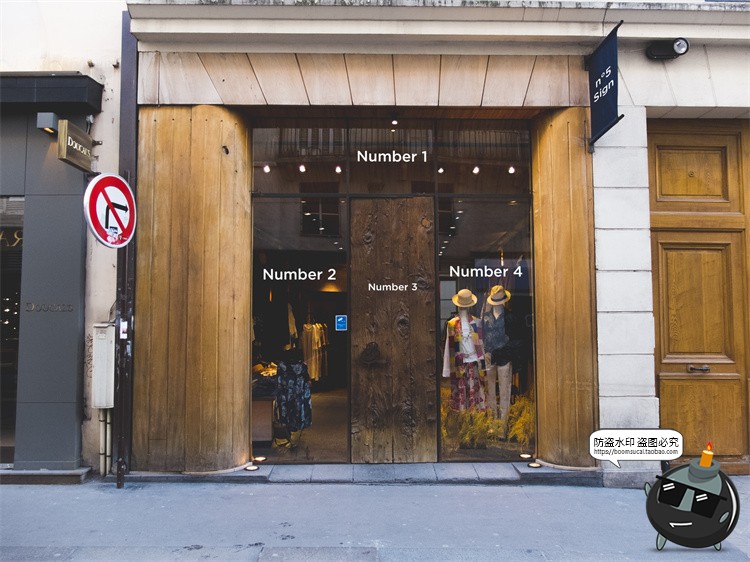 图片[35]-欧式街头复古商业店铺商店招牌玻璃门头门面店招样机PSD模板素材-设计猿