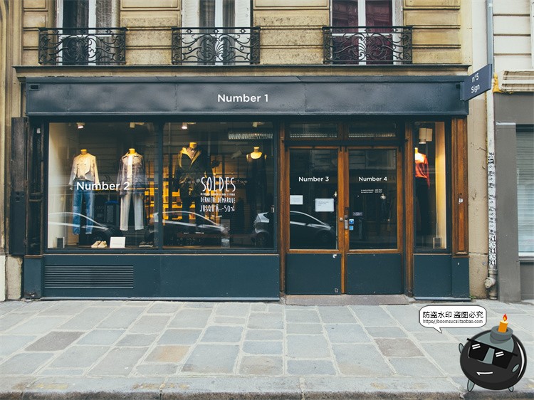 图片[43]-欧式街头复古商业店铺商店招牌玻璃门头门面店招样机PSD模板素材-设计猿