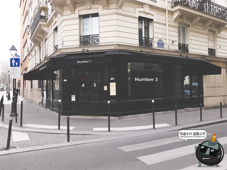 图片[44]-欧式街头复古商业店铺商店招牌玻璃门头门面店招样机PSD模板素材-设计猿