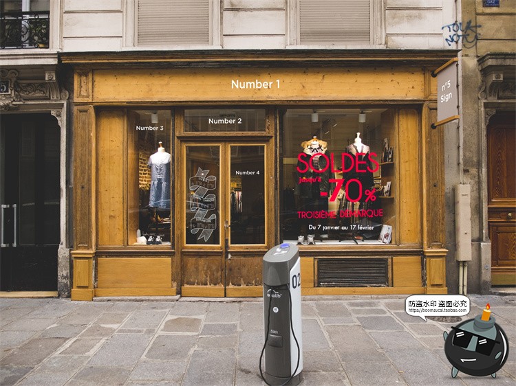 图片[46]-欧式街头复古商业店铺商店招牌玻璃门头门面店招样机PSD模板素材-设计猿